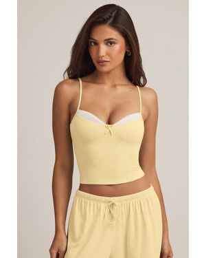 Oh Polly Modal Camisole Pyjama Top - Yellow
