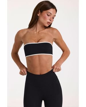 BO+TEE Soft Active Bandeau Sports Bra - Black