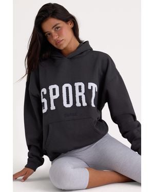 BO+TEE Soft Cotton Fleece Oversized Hoodie - Black