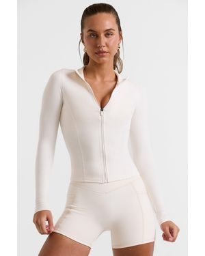 BO+TEE Soft Active Zip-Up Jacket - White