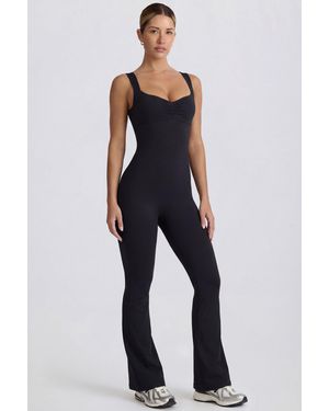 BO+TEE Soft Active Cut Out Back Jumpsuit - Black