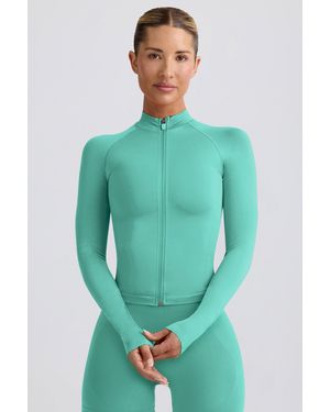 BO+TEE Define Luxe Zip-Up Jacket - Green