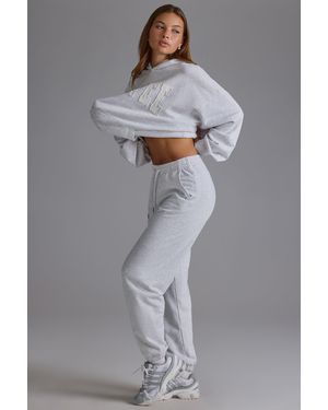 BO+TEE Soft Cotton Jersey Relaxed Mid-Rise Joggers - Grey