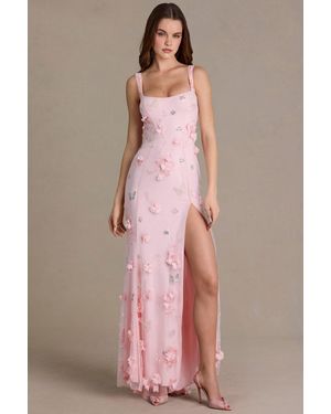 Oh Polly Embellished Corset Gown - Pink