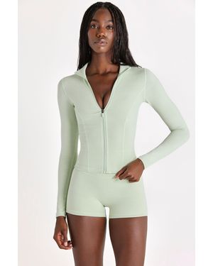 BO+TEE Soft Active Zip-Up Jacket - Green