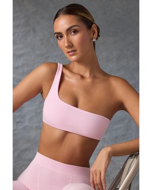 BO+TEE One-Shoulder Sports Bra - Pink
