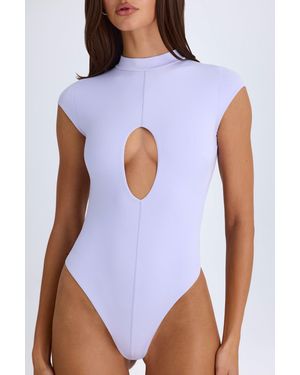 Oh Polly Cut-Out Bodysuit - Purple