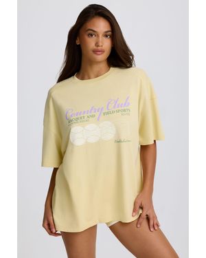 BO+TEE Oversized Graphic T-Shirt - Yellow