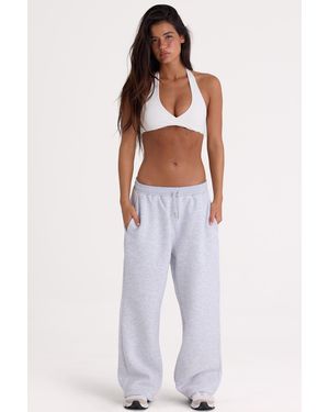 BO+TEE Brushed Jersey Wide-Leg Joggers - Grey