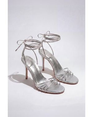 Oh Polly Lace-Up Heeled Sandal - Metallic