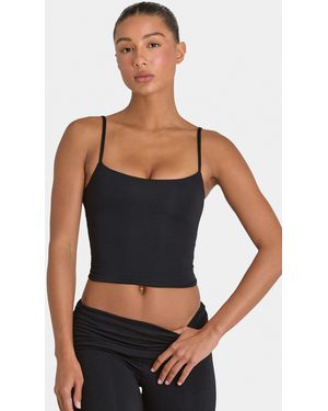 BO+TEE Buttercloud Crop Tank Top - Black
