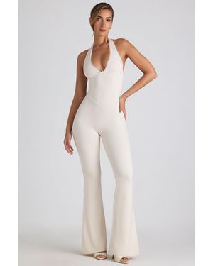 Dead Modal Lace-Trim Cut-Out Flared Jumpsuit - Multicolour
