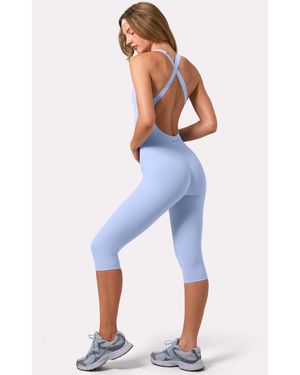 BO+TEE Soft Active Capri Jumpsuit - Blue