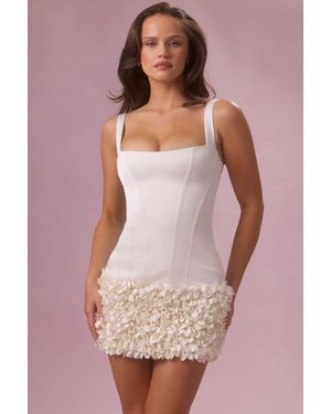 Oh Polly Satin Mini Dress - White