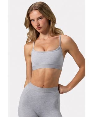 BO+TEE Soft Active Cross-Back Sports Bra - Grey