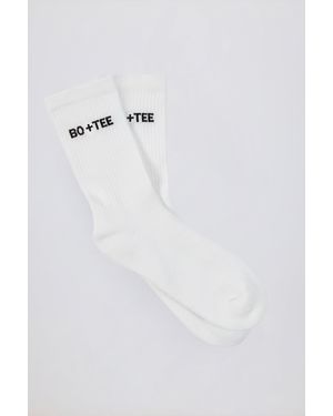 BO+TEE Ribbed Crew Sock Bundle - White