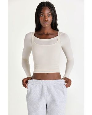 BO+TEE Buttercloud Layered Top - White