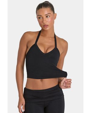 BO+TEE Buttercloud Crop Tank Top - Black