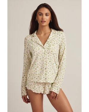 Oh Polly Modal Long-Sleeve Pyjama Top - Multicolour
