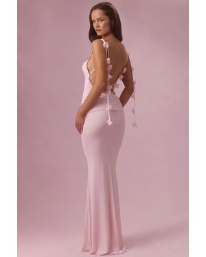 Oh Polly Jersey Draped Gown - Pink
