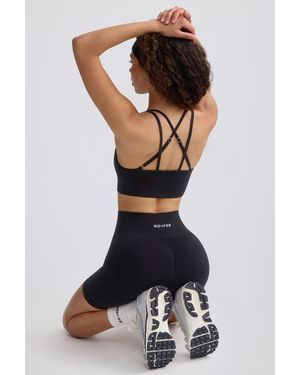 BO+TEE Strappy Define Luxe Sports Bra - Black