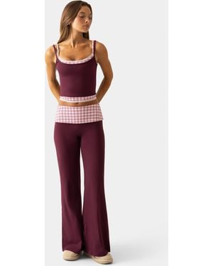 BO+TEE Soft Active Wide-Leg Trouser - Red