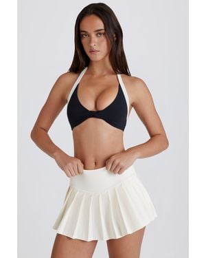 BO+TEE Soft Active Low-Rise Pleated Tennis Skort - White