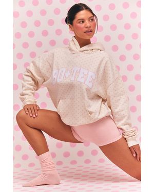 BO+TEE Oversized Applique Hoodie - White