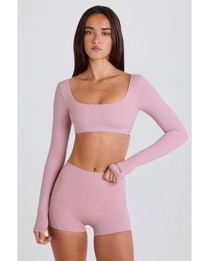 BO+TEE Long-Sleeve Crop Top - Pink