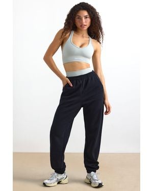 BO+TEE Cotton Fleece Mid-Rise Joggers - Black