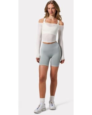 BO+TEE Super Sculpt Seamless Biker Shorts - Grey