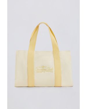 BO+TEE Oversized Canvas Tote Bag - Yellow