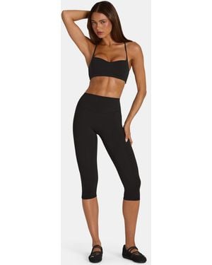 BO+TEE Soft Active Capri Leggings - Black