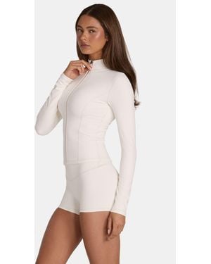 BO+TEE Soft Active Zip-Up Jacket - White