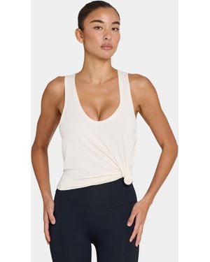 BO+TEE Buttercloud Slouchy Tank Top - White