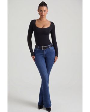 Oh Polly High-Rise Flared Jeans - Blue