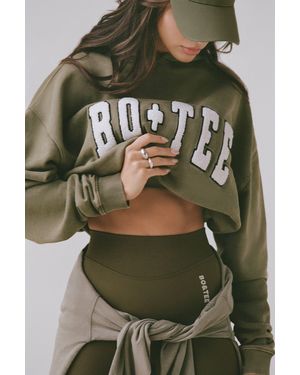 BO+TEE Soft Cotton Jersey Acid Wash Oversized Hoodie - Green