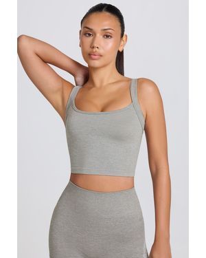 BO+TEE Super Sculpt Seamless Longline Camisole Top - Grey