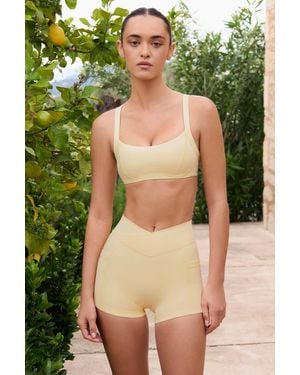 BO+TEE Soft Active Seam-Detail Sports Bra - Yellow