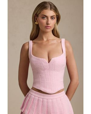 Oh Polly Lace-Up Corset Top - Pink