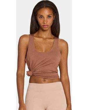 BO+TEE Buttercloud Slouchy Tank Top - Brown