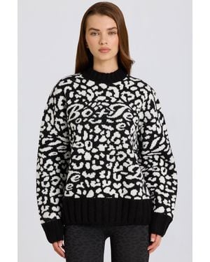 BO+TEE Jacquard-Knit Oversized Jumper - Black