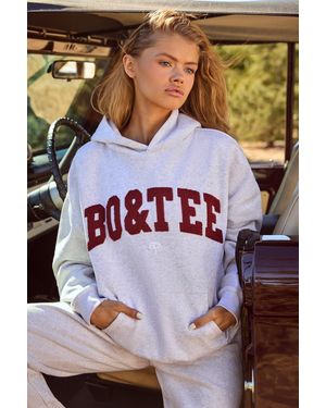 BO+TEE Oversized Hooded Sweatshirt - Purple