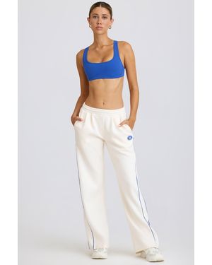 BO+TEE Mid-Rise Straight-Leg Joggers - White