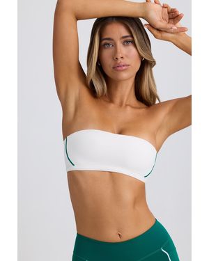 BO+TEE Soft Active Bandeau Sports Bra - White