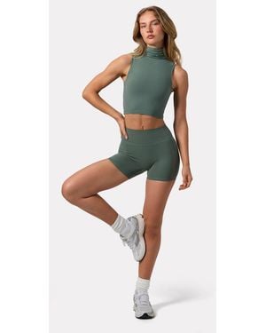 BO+TEE Soft Active High Waist Mini Shorts - Green