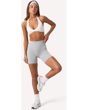 BO+TEE Define Luxe High-Waist Biker Shorts - Grey