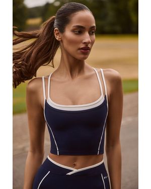 BO+TEE Soft Active Layered Tank Top - Blue