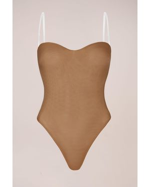 Oh Polly Strapless Bodysuit - Natural