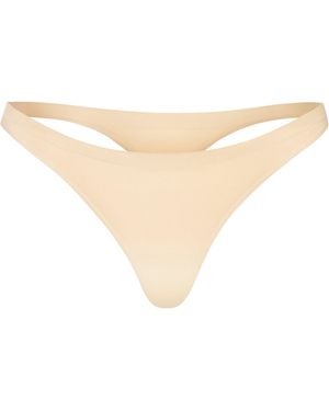 Oh Polly Seamless Knit Thong - Natural